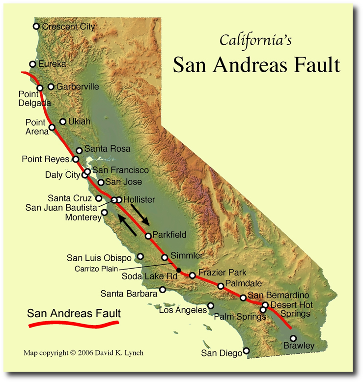 San Andreas Fault Map
