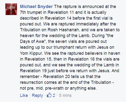 Michael Snyder on SImple Rapture Scriptures